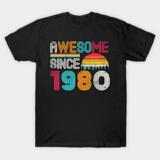 Awesome Since 1980 41th Birthday Gifts 41 Years Old T-Shirt